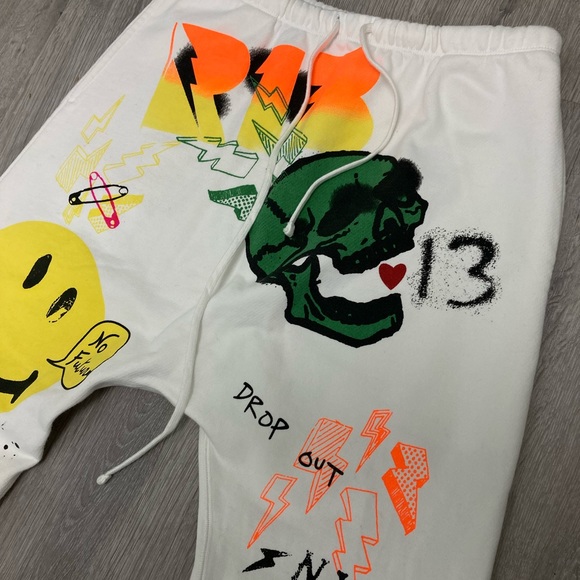 NEW R13 GRAFFITI DROP SWEATPANT. Size small - Picture 4 of 12